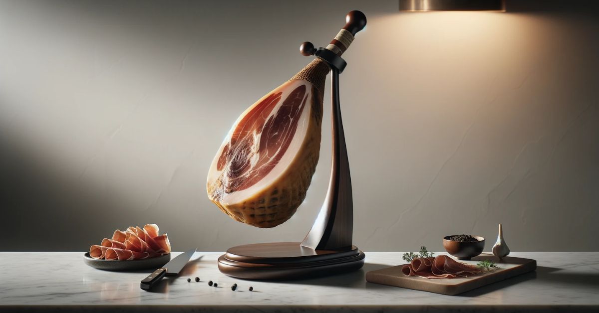 Serrano skinke på skinkestander